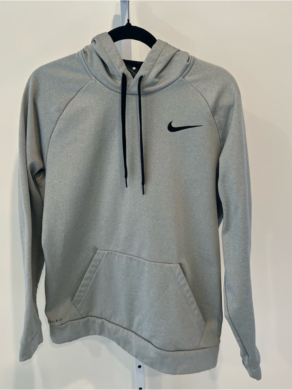 Nike Gray and Black Dri Fit Hoodie Sweatshirt Mens Sz Large